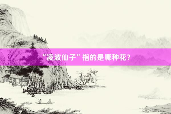 “凌波仙子”指的是哪种花?